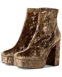Steve Madden - Bianca Boots 'Sm Taupe Block Heel Platform Bootie Rhs9029 - Lyst
