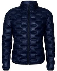 Infinity Leather - Puffer Quilted Bomber Jacket - Lyst