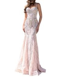 Portia and Scarlett - Lace And Crystal Mermaid Gown - Lyst