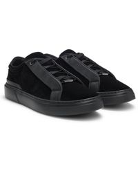 BOSS - Gary Trainers With Leather Trims - Lyst