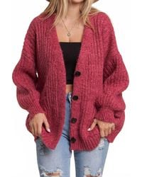 Madelyn - Pretty Chunky-Knit Sweater Cardigan - Lyst