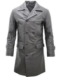 Infinity Leather - Cowhide Leather Peacoat-Dortmund - Lyst