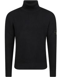 Stone Island - Rws Ribbed Virgin Wool Turtleneck Sweater - Lyst