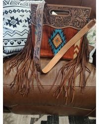 American Darling - Tooled Saddle Blanket Crossbody Purse - Lyst