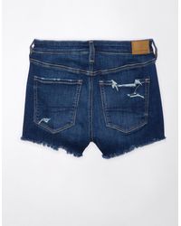 American Eagle Outfitters - Ae Next Level High-waisted V-rise Denim Short Short - Lyst