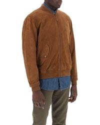 Polo Ralph Lauren - Suede Leather Bomber Jacket - Lyst