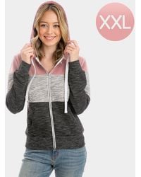 TRUEDAMES - Color Block Zip Up Hoodies Sweater - Lyst