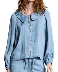 Suncoo - Lazar Flowing Denim Blouse - Lyst