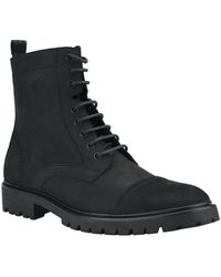 Calvin Klein - Lorenzo Leather Almond Toe Combat & Lace-up Boots - Lyst