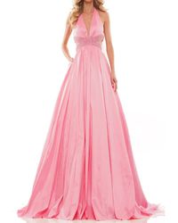Colors Dress - Taffeta Halter Neck Ball Gown - Lyst
