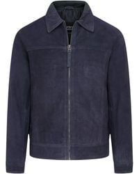 Infinity Leather - Goat Suede Leather Harrington Biker Jacket - Lyst