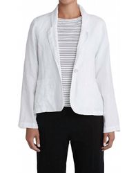 cut-loose - Solid Linen Button Blazer - Lyst