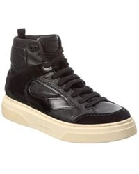 Ferragamo - Leather High-Top Sneaker - Lyst