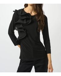 Joseph Ribkoff - Ruffled Crew Neck Pullover - Lyst