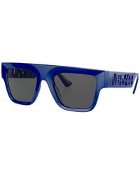 Versace - Ve 4430u 529487 53mm Rectangle Sunglasses - Lyst