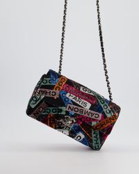 Chanel - Cruise 2024 Sequins Mini Rectangular Single Flap Bag With Logo Detail And Ruthenium Finish Hardware - Lyst