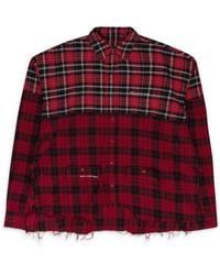 PROJECT G/R - Upside-Down Checked Button-Down Shirt - Lyst