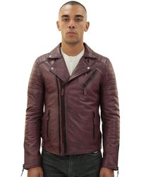 Infinity Leather - Brando Double Cross Zip Biker Jacket-Casablanca - Lyst