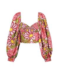 SWF - Exaggerated Puff Sleeve Top - Lyst