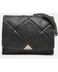 Emporio Armani - Quilted Faux Leather Noelle Flap Shoulder Bag - Lyst