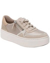 Aetrex - Leigh Suede Side Zip Platform Sneakers - Lyst
