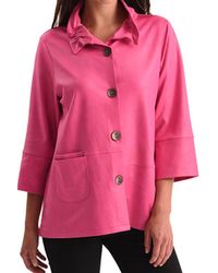 Angel - Microfiber Leather Button Jacket - Lyst