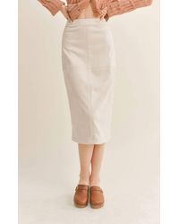 Sage the Label - The Gallery Suede Mini Skirt - Lyst