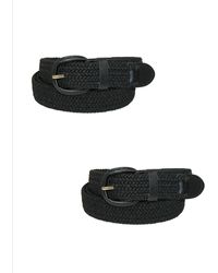 CTM - Elastic Braided Belt With Covered Buckle (Pack Of 2) - Lyst