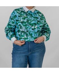 De Loreta - Nopal Button Down Long Sleeve Blouse - Lyst