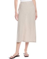 Enza Costa - Bias Linen Midi Skirt - Lyst