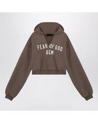 Fear Of God - Military Cropped Sweatshirt With Logo - Lyst