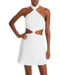 Amanda Uprichard - Crepe Halter Cocktail And Party Dress - Lyst