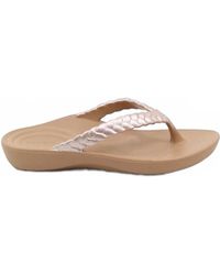 Aetrex - Vicki Braided Thong Sandal - Lyst