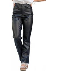 Judy Blue - Faux Leather Tummy Control High Rise Straight Leg Pants - Lyst