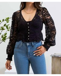 Blu Pepper - Lace Cropped Top - Lyst
