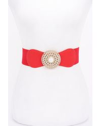Fashnzfab - Metal Buckle Elastic Belt - Lyst
