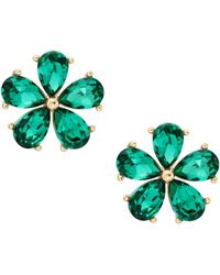 Fossil - Garden Party Emerald Crystals Stud Earrings - Lyst