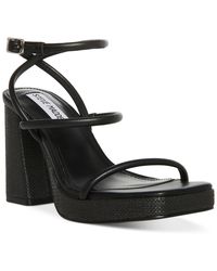 Steve Madden - Pennie Faux Leather Platform Slingback Sandals - Lyst