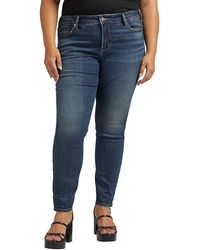 Silver Jeans Co. - Plus Elyse Mid-rise Comfort Fit Skinny Jeans - Lyst