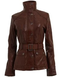 Infinity Leather - Military-Inspired Biker Jacket-Middleton - Lyst