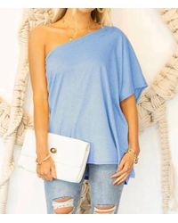 Ninexis - One Shoulder Draped Top - Lyst