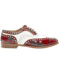Church's - Burwood Red Tartan Patent White Perforated Leather Brogue - Lyst
