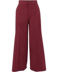 Sa Su Phi - Wide-Leg Cotton Blend Trousers - Lyst