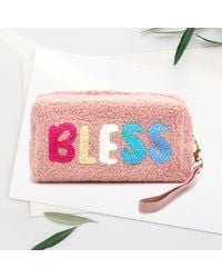 Fashnzfab - Faux Fur Bless Pouch With Wristlet - Lyst