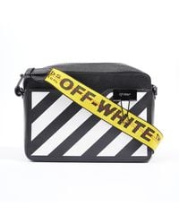 Off-White c/o Virgil Abloh - Off White Diagonal Camera Bag / White Leather Shoulder Bag - Lyst