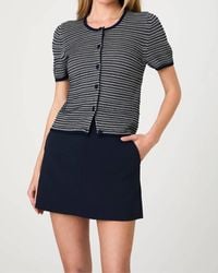 French Connection - Zigzag Stripe Knit Cardigan - Lyst