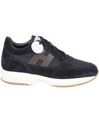 Hogan - Interactive Suede-Trim Low-Top Sneakers - Lyst