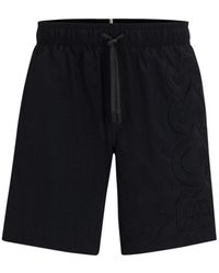 BOSS - Swim Shorts With Embroidered Logo - Lyst