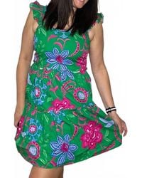 Sugarlips - Cabina Floral Ruffle Tiered Mini Dress - Lyst