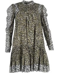 Ulla Johnson - Amira Leopard-Print Mini Dress - Lyst